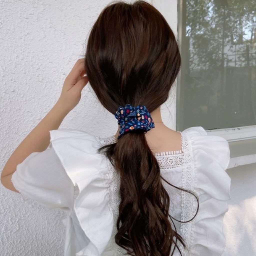 5Pcs Fragmented Large Intestine Hair Circle,French Fabric Hair Cord Small Fresh Headband Hair Accessory,Travel Accessories