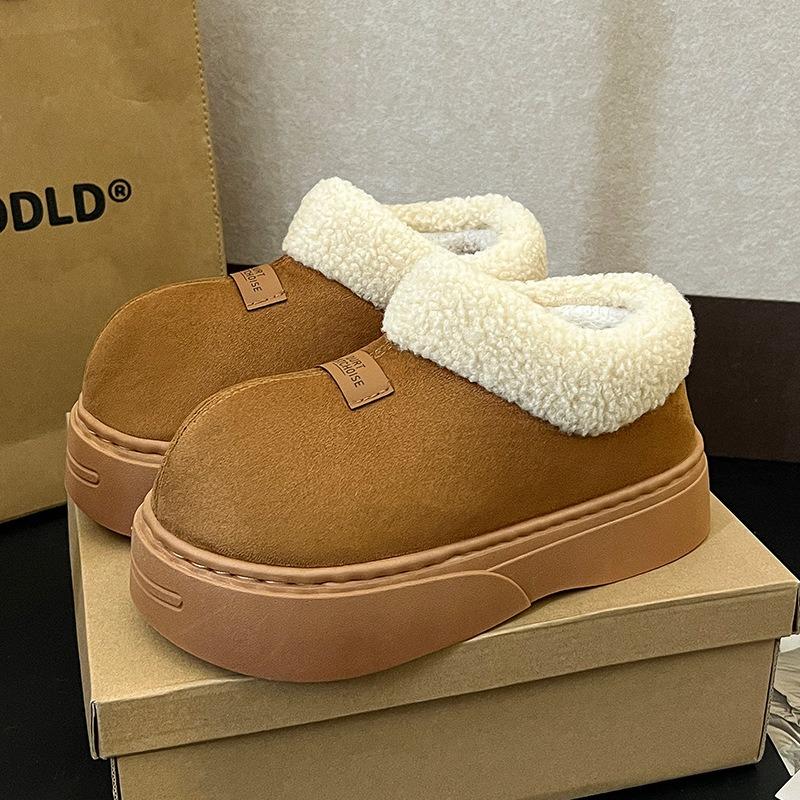 Astro Boy big head shoe bag and cotton slippers women's winter warm home thick sole outer wear home all-inclusive cotton shoes winter