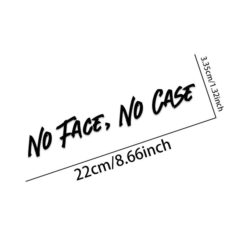 1PC NO FACE NO CASE Motorcycle helmet Stickers Waterproof Bicycle Top Tube Motorbike Fuel Tank Universal Durable Vinyl Decals