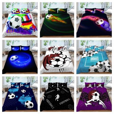 3D Football Print Bed Suit Bedding Quilt Cover Home Bedclothes Kids Gift Comforter Duvet Cover Comfortable  Warm