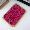 Korean Style Colorful Seamless Hair Bands (100 Pcs) - Non-Damaging, High Elastic Hair Towel Rings & Headdresses