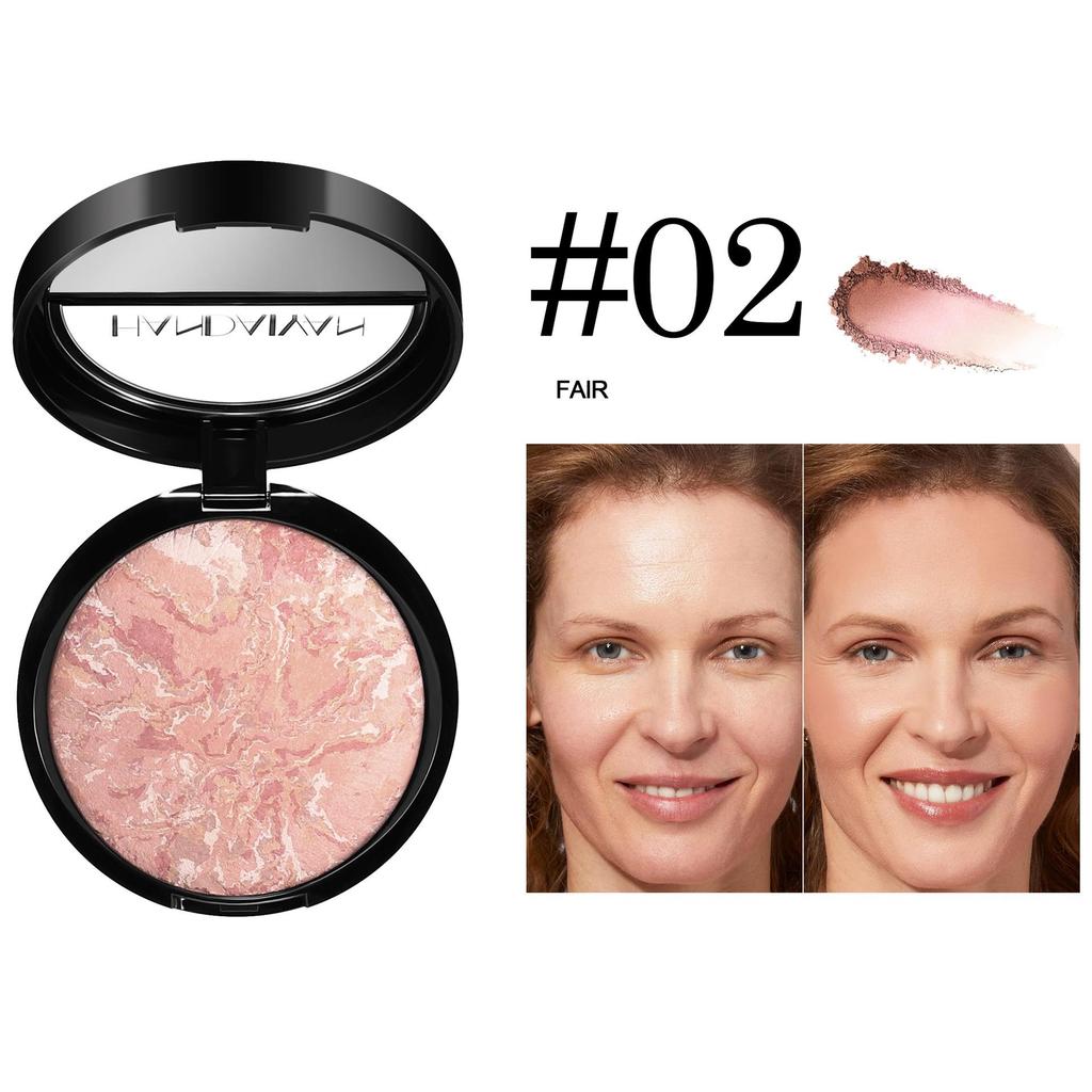 Polvere da Forno Colore Marmo Polvere Magica Controllo Olio Permanente Brillantezza Fine Polvere High Light per Contouring per Nascondere Imperfezioni e Pori