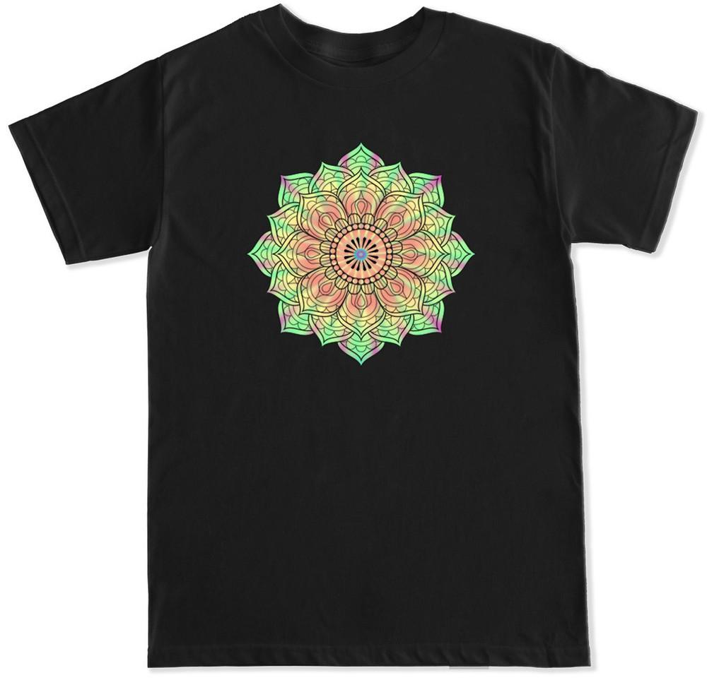 MANDALA YOGA LOVE CIRCLE SANSKIRT UNIVERSE WORKOUT MUSIC TYE DYE MENS T SHIRT Unisex T-Shirt L