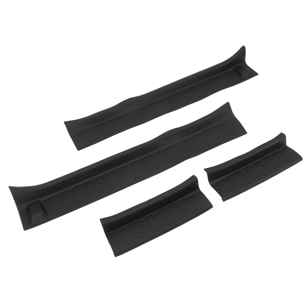Door Sill Guards Black Rubber Front Rear 4 Doors Sill Protector Kit for JL JT 2018?2024 Door