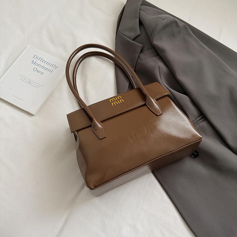 Осенняя новая простая нишевая сумка через плечо вместительная сумка женская высококачественная модная подмышечная сумка