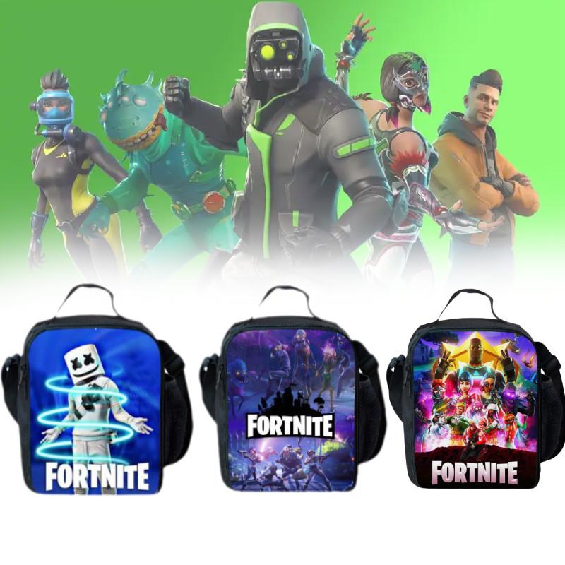 Cartoon Game Insulated Lunch Bag Snack Picnic Travel School Lunchbox