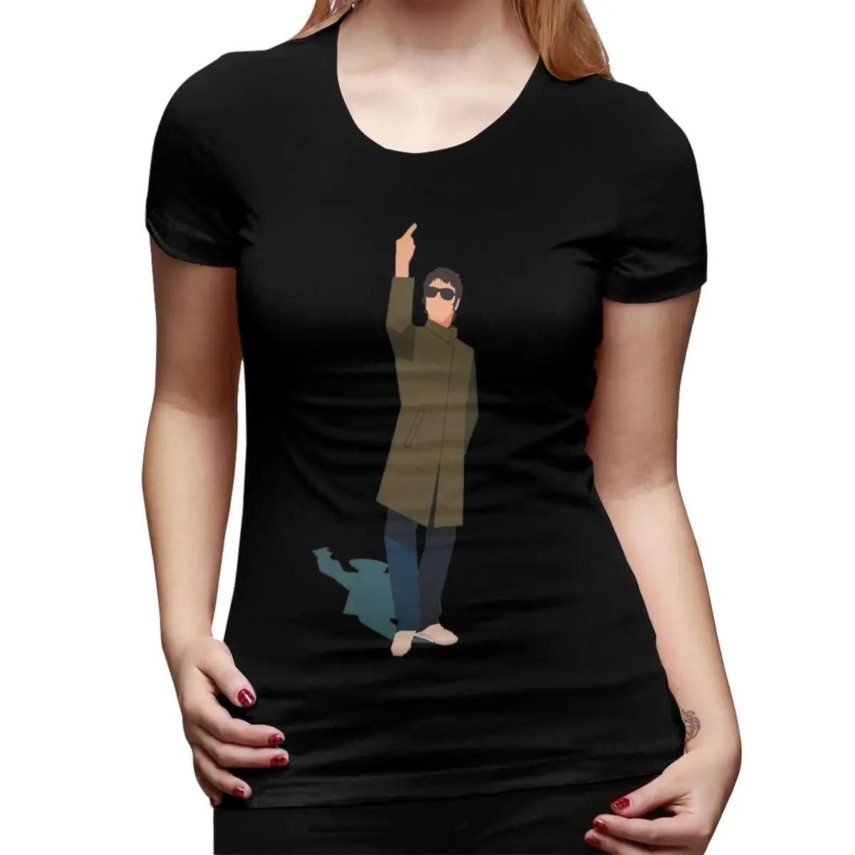 

Liam Gallagher TShirt for Women Crew Neck Streetwear T Shirts Womens Short Sleeve Summer Clothes Tops 4XL
