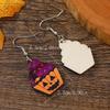 European & American Halloween Pumpkin Cat Candy Basket Earrings