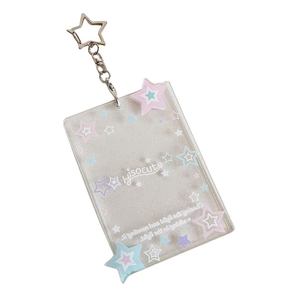 Unique Acrylic Star Card Holder Keychain Accessory Designed For Fans To Easily Carry And Display Idol Photo Cards