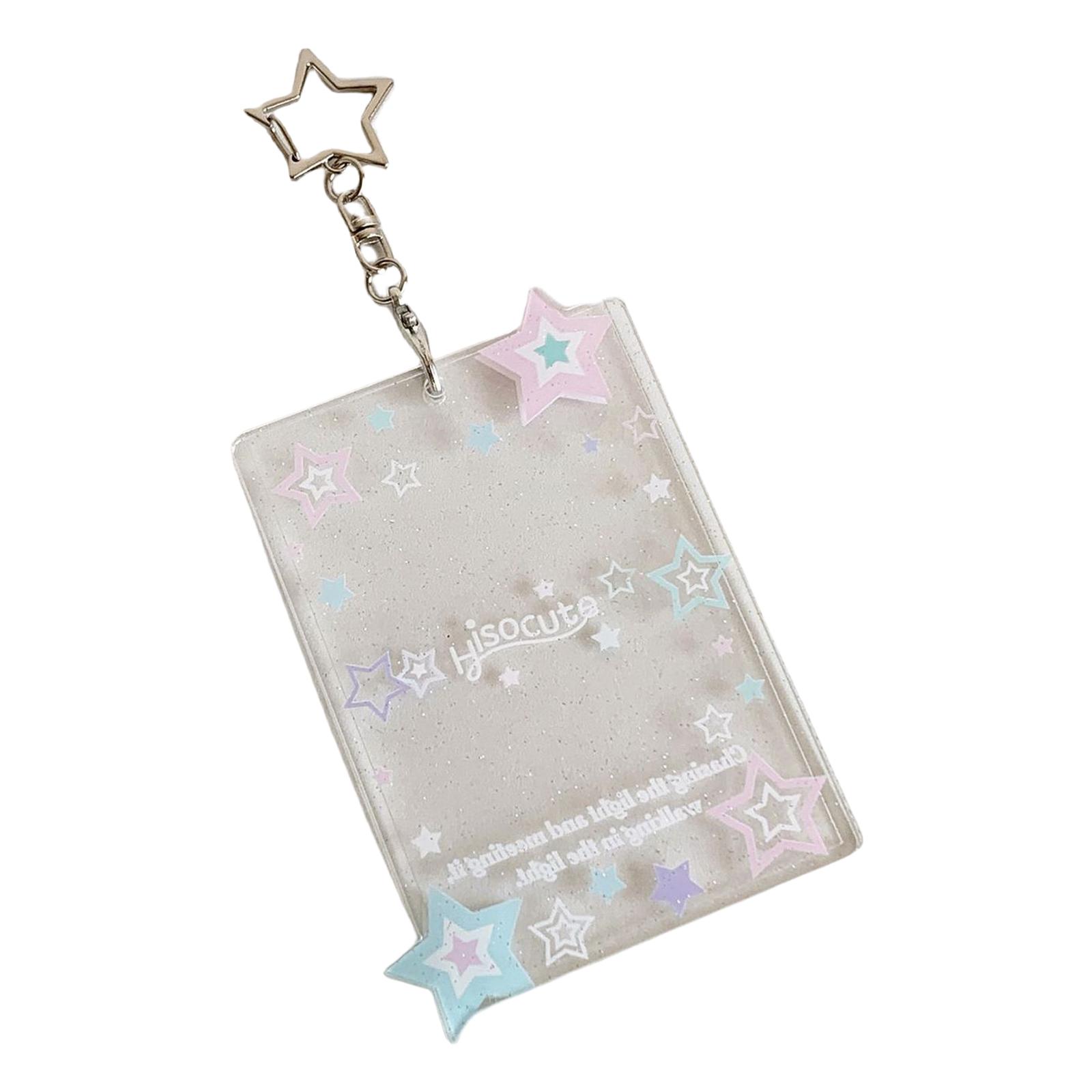 

Уникальный акриловый брелок-держатель для карточек в виде звезды, аксессуар, разработанный для фанатов, чтобы легко носить и демонстрировать фотокарточки айдолов. разноцветный