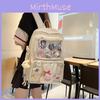 Anime Inspired Transparent Backpack With Pendant And Badge For Students And Daily Use