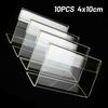 10/15pcs 4*10cm Acrylic Sign Display Stand  Business Card Label Label Stand