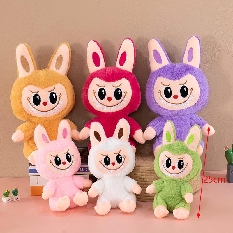1PC 25cm Labubu Toy Anime Peripheral Tabletop Decoration Plush Dolls Model