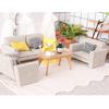 Miniature Dollhouses Sofa Couch 1/12 Scale Handcrafted Wooden Furniture For Living Room Bedroom