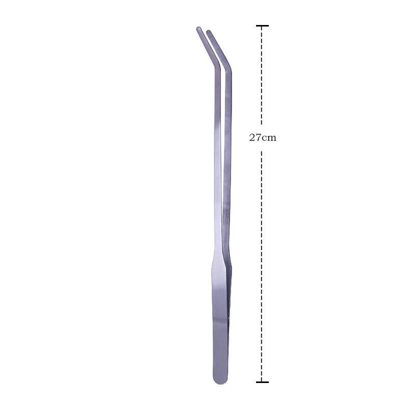Stainless Steel Multifunctional Aquarium Scissors & Tweezers Set with Flat Sand Rake for Plant Trimming and Landscaping.