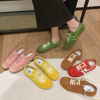 Chaussures d'entraînement allemandes rétro patchwork pour femmes, chaussures d'été plates à lacets, légères et polyvalentes, idéales pour les loisirs et le sport, Cortez