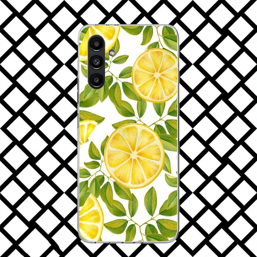 Summer Fruits Lemon Phone Case for Samsung Galaxy A17 A37 A57 A16 A26 A36 A56 A15 A25 A35 A55 A14 A24 A34 A54 A13 A23 A33 A53 Ga