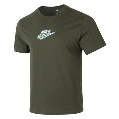Letter Logo Printed Casual Quick-Dry Breathable Short Sleeve T-Shirt Men Tops Green FZ5398-325