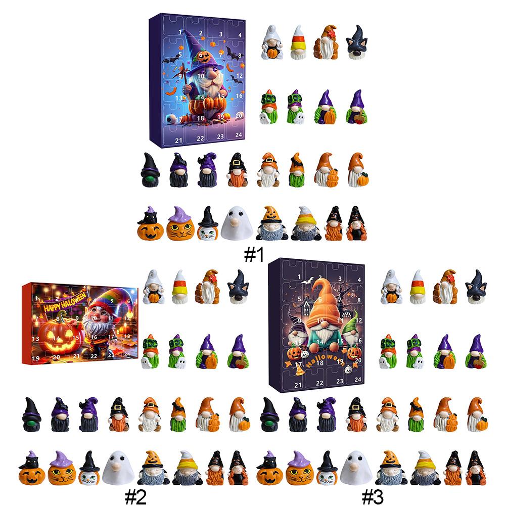 Halloween Cartoon Gnome Countdown Calendar Gnome Figures Countdown Calendar Dwarf Dolls Calendar Gift Box Gift for Boys Girls