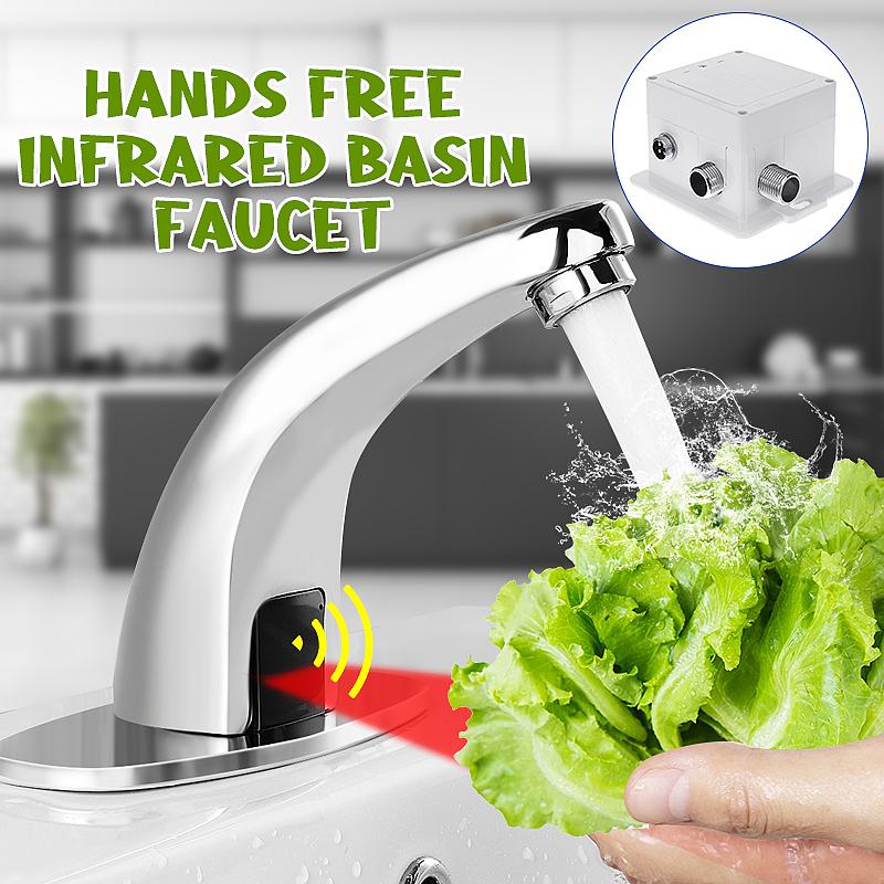 DC6V Automatic Hands Electric Touchless Bathroom Sensor Faucets Water Saving Mixers Sensor Tap Battery Power Kitchen Water Tap