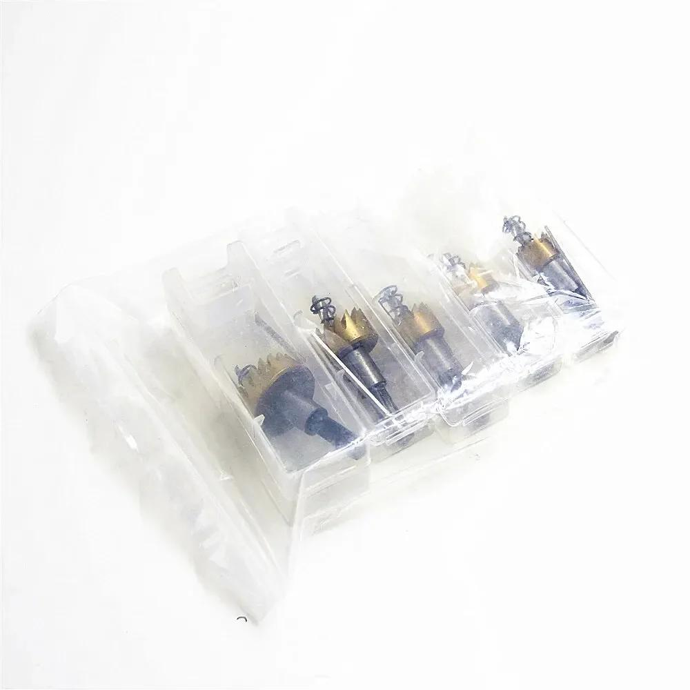 

Набор из 5 титановых зубчатых открывалок для отверстий, золотых алюминиевых пластин, сверл для железной пластины, 16–30 мм