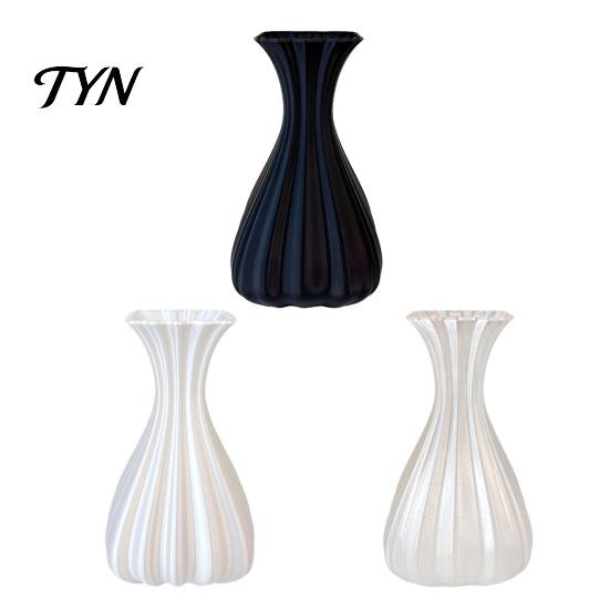 Stylish Vase for Real Flowers 3D Printed Fluted Curved Vase, Minimalist Modern Decorative Flower Small Shelf Sculpture Living Room Tabletop