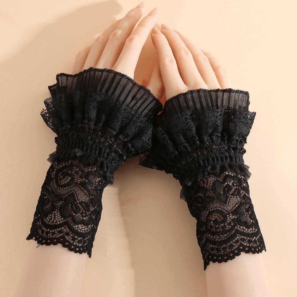 1Pair Sun Protection Detachable Sleeves Cuffs Fake Sleeves Cuffs for Women Stage Performance