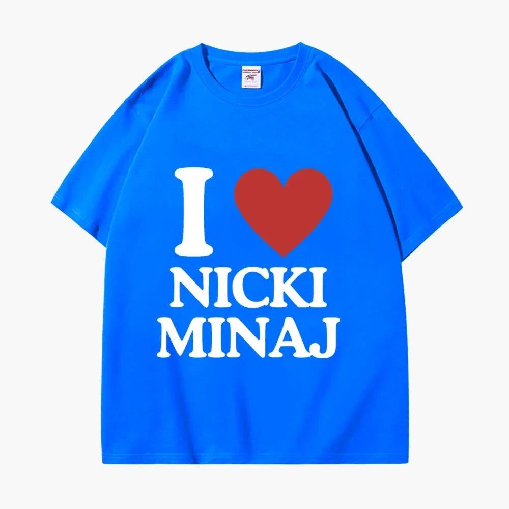 Letní unisexové tričko I Like Nicki T-shirts Nadměrné Hip Hop Vintage Unisex Trička s krátkým rukávem Módní Streetwear Dámská trička Topy