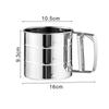 Baking Flour Sifter Food Strainers Powder Stainless Steel Hand-held Reusable Sieve for Flour Cup Shakers Kitchen Baking Tools