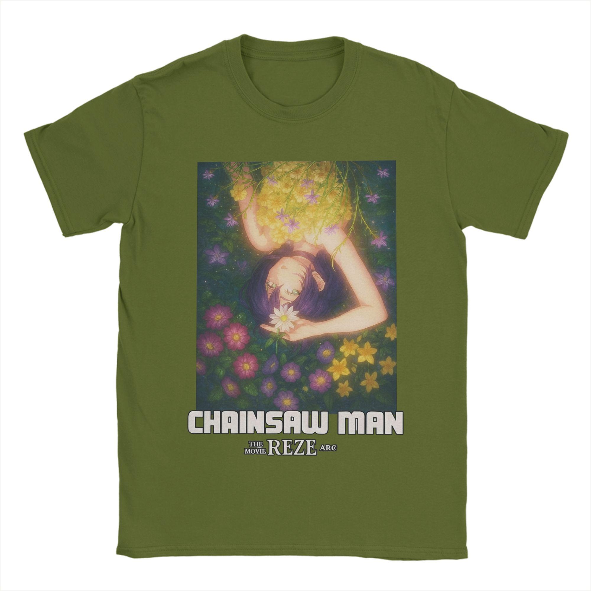 

Chainsaw Man Reze Arc Posterart Men s T Shirt Vintage Tees Short Sleeve O Neck T-Shirt Cotton 4XL 5XL 6XL Tops 4XL