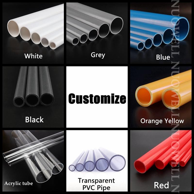 1pc O.D 20~32mm PVC Pipe Aquarium Fish Tank Water Supply PVC Tube Garden Irrigation Watering Fittings Planting Frame 50CM Long