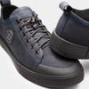 Sneakers Davis schwarzes Leder, blaues Nubuk 12142