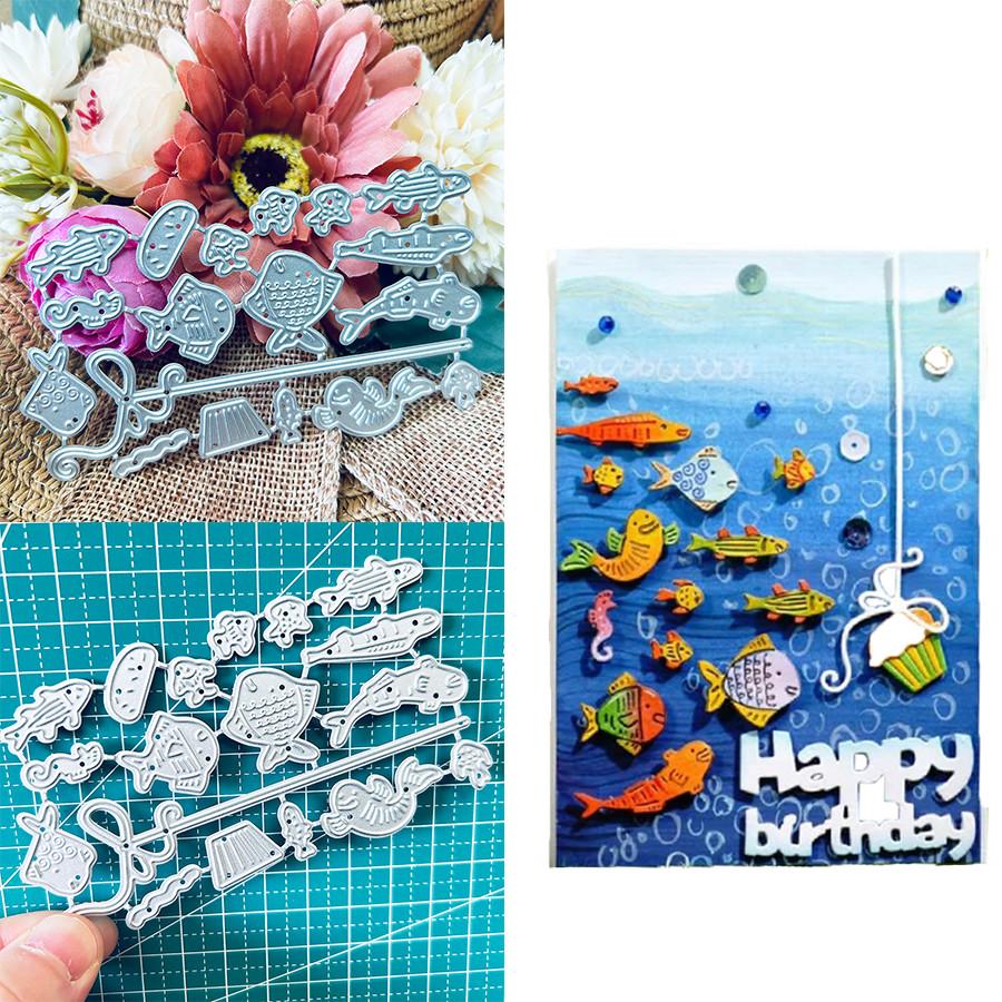 Ocean Fish Shell Metal Cutting Dies Stencil for DIY Scrapbooking Photo Album Embossing Paper Cards Crafts Diecuts