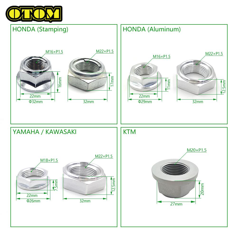 Copri Dado Vite Dado Ruota Asse Anteriore Posteriore M16 M18 M20 M22 Tappo Distanziale Fermo Asse Perno Ruota Per KTM HONDA YAMAHA KXF