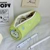 Green Apple Embroidered Pencil Case - Cute, Large Capacity Pencil Storage Bag