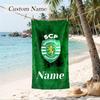 Sporting Clube de Portugal Custom Name Printed Beach Towel Personalized Soft Towel For Swimming Beach Travel