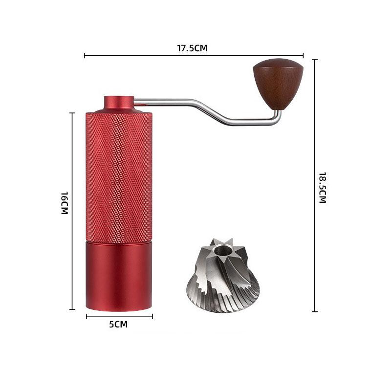 Adjustable Coffee Bean Grinder Manual Coffee Grinder Diamond Grinder CNC Stainless Steel Core Lengthened Handle Double Bearing
