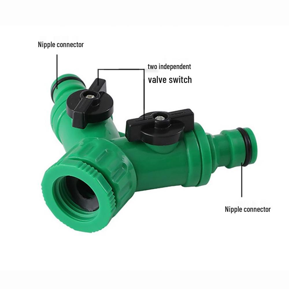Dual Faucet Connector for Washing Machines: Quick-Connect One-to-Two Water Inlet Splitter