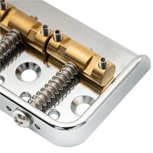 Musiclily Ultra 10.8mm Short Telecaster Bridge, 3-Way, Brass Saddles, Aluminum Plate, for Vintage TL Electric Guitars, Chrome