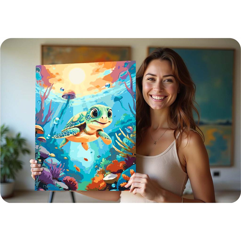 Paint By Number Picture 40X50 Cm Massido Turtle