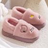 Qidashun new cotton slippers, bag heel indoor and outdoor plush cotton shoes warm and thickened couple cotton mop winter