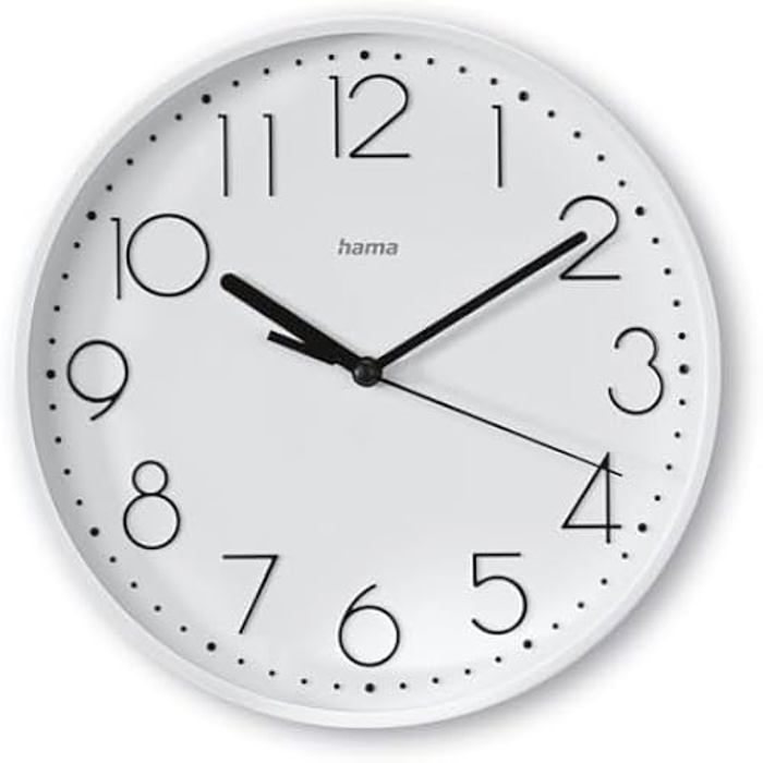 Wall Clock - Hama - Salina - Silent - Ø 22 Cm - Large Numbers