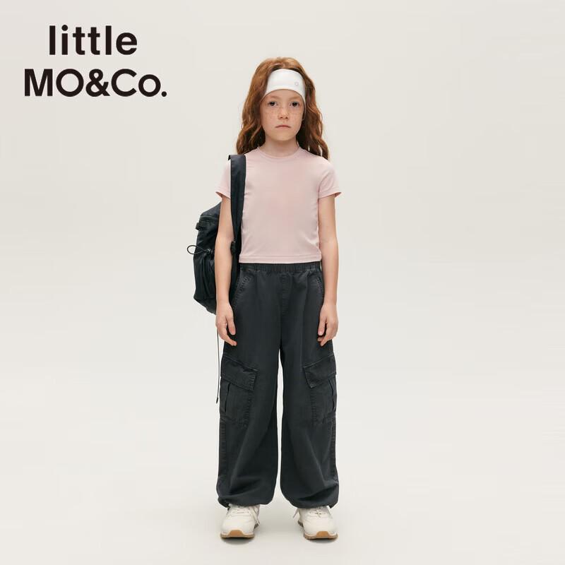 little MO&Co. Kids' Cotton Straight-Leg Cargo Pants
