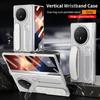 For Huawei Honor Magic V6 Case Hard Silicone Wrist Strap Folding Protective Back Cover Case For Magic V6 With Glass Film Shell