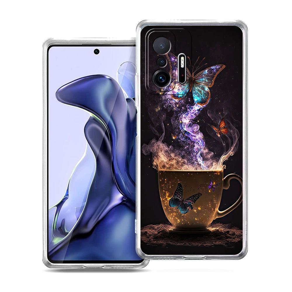 

Transparent Phone Case for Xiaomi Mi 14 13 12 11 Ultra Poco X3 NFC F3 F6 Pro Lite Soft TPU Shell Luxury Butterfly Glitter Clear Xiaomi 14 Pro