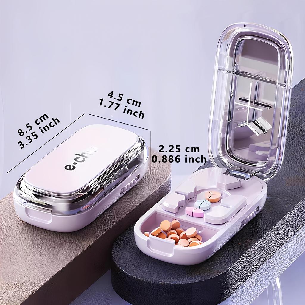 Portable Pill Cutter and Divider, Suitable for Small and Micro Tablets, Precisely Aligns Tablets, Accurately and Evenly Divides Into Half, Thirds