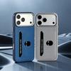Metal Lens Leather Phone Case Card Holder For For Iphone 17 Air 16 1 14 13 12 Pro Max Frame Shockproof Phone Cover