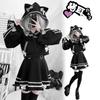 Conjunto de Fantasia Cosplay Jundakara com Renda e Gato e Perfeito para e Lolita Coreana Inclui e Tamanho Leve Conjunto de 3 Peças Orelhas, Laços, Babados, Subcultura,