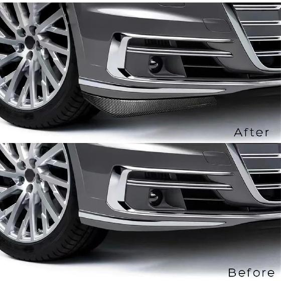 Side Skirt Protector Spoiler Covers Compatible with Chrysler 300 200 2005-2023 300C Car Rear Bumper Spoiler Lip Splitter Diffuser Body Kit(Black)