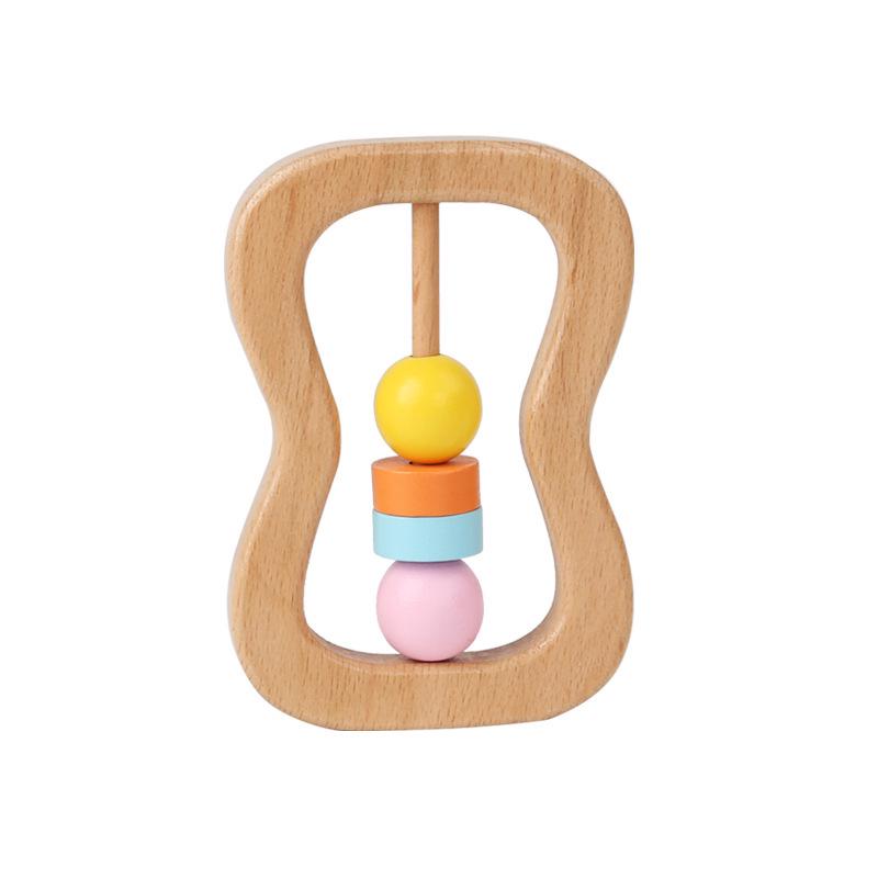 Wooden Rattle Set: Four Orff Instruments for Infants & Toddlers—Handheld Soothing & Grasping Early Education Toys
